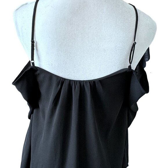 Lulus Womens XS Double Date Off Shoulder Top Black‎ Capsule Long Sleeve - Picture 7 of 12
